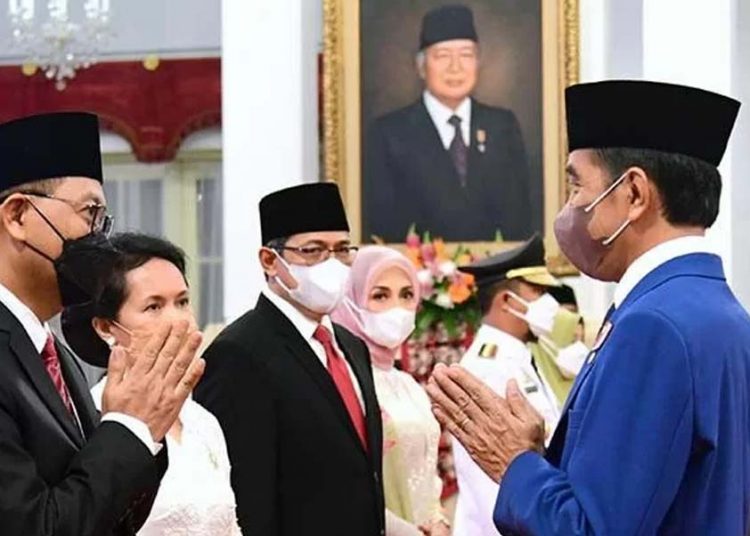 Presiden Joko Widodo saat pelantikan pejabat otorita Ibu Kota Baru. POTOANT