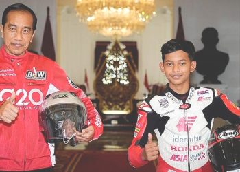 Pebalap Astra Honda, Veda Ega Bertemu Presiden Jokowi