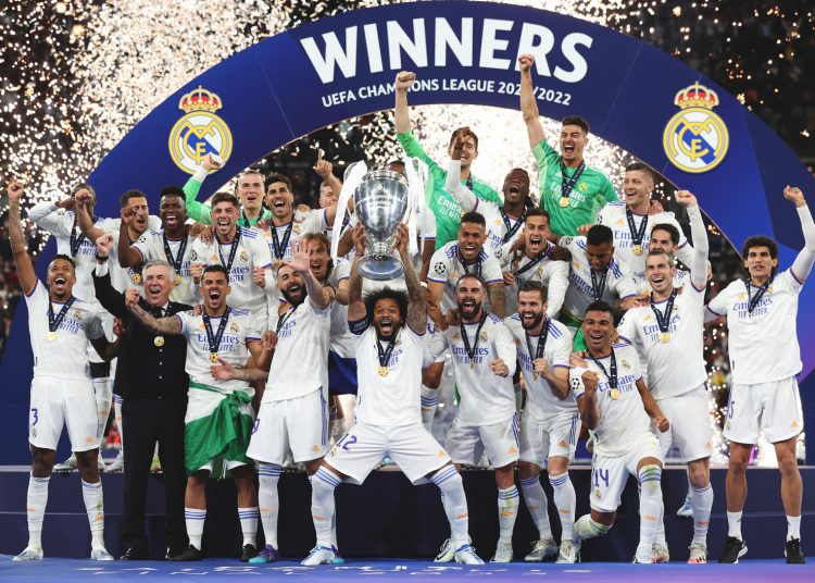 Real Madrid mengukuhkan status sebagai Raja Eropa setelah menjuarai Liga Champions 2021-22. (net)