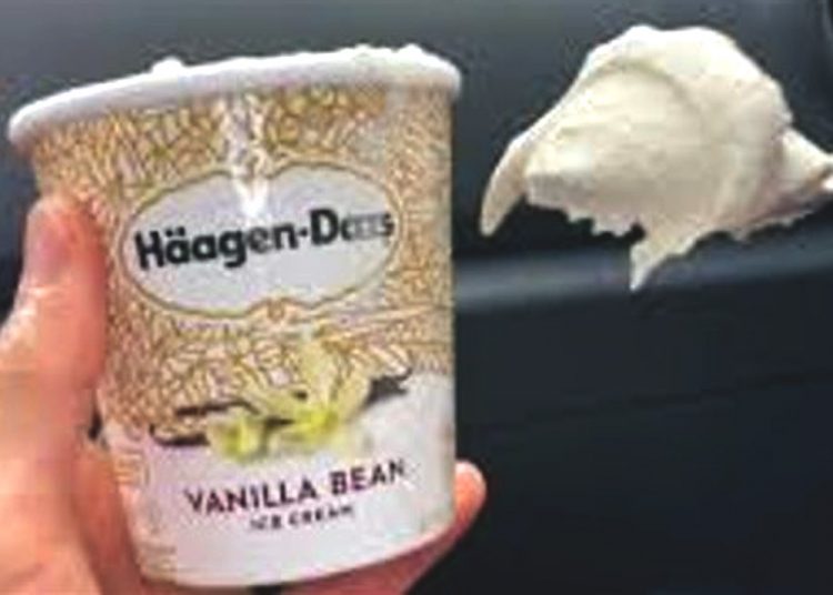 Es krim Haagen-Dazs rasa vanila yang ditarik dari peredaran oleh BPOM (tiktok.com)