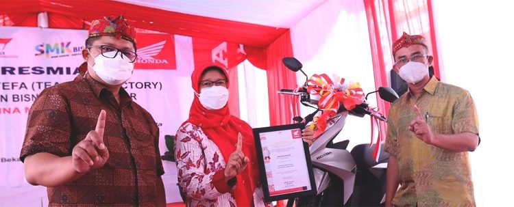 AHM terapkan konsep TEFA bersama AHASS di sekolah binaan.(ist)
