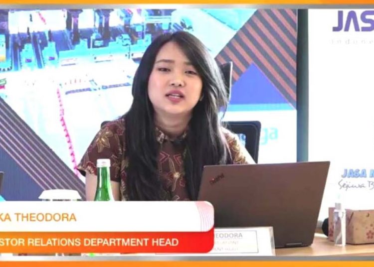 Milka Theodora Investor Relations Department Head Jasa Marga, dalam Public Expose Live 2022 yang diselenggarakan PT Bursa Efek Indonesia Rabu 14 September 2022.(ist))