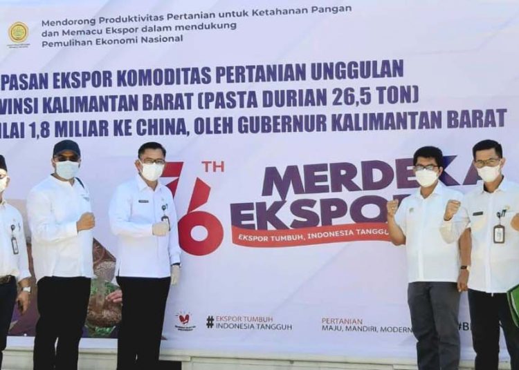 Ekspor produksi hasil pertanian Kalimantan Barat.(ist)