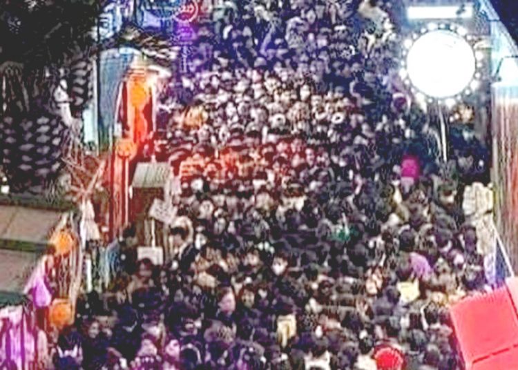 Tragedi festival Hallowen Itaewon yang menewaskan 153 orang.(instagram)
