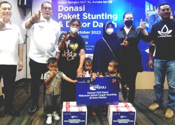 Cegah Stunting, XL Axiata Donasi Paket Makanan Sehat