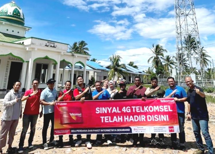 Kehadiran jaringan Telkomsel di Desa Tanjung Saleh, Kabupaten Kubu Raya, Kalimantan Barat.(ist)