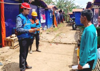 PLN Alirkan Penyambungan Listrik di Huntara