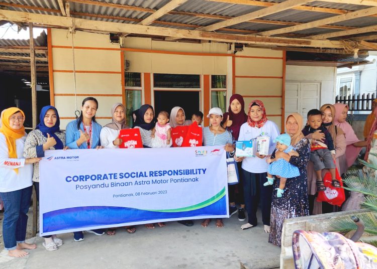 Astra Motor Kalbar salurkan bantuan Alkes kepada Posyandu Kasih Ibu.(ist)