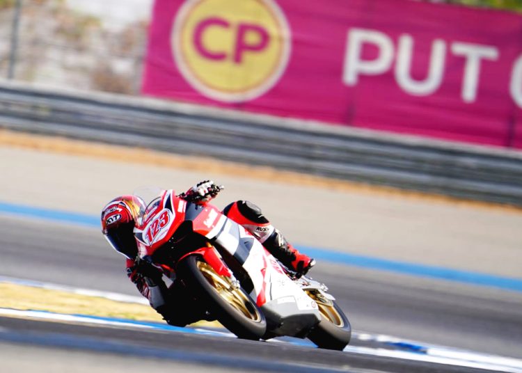 Rheza Danica Ahrens pebalap AHM berlaga di ajang balap Asia Supersport (SS) 600.(ist)