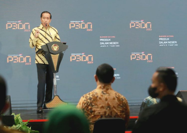Presiden Joko Widodo pada agenda Business Matching Produk Dalam Negeri (PDN) yang digelar di Istora Senayan, Jakarta, Rabu.(ist)