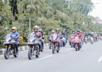 Meriah, Anniversary Paguyuban Motor Honda di Kalbar     