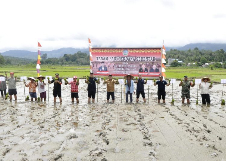 Kepala Dinas Tanaman Pangan dan Hortikultura Provinsi Kalbar Ir. Florentinus Anum, M.Si luncurkan penanaman serentak.(ist)