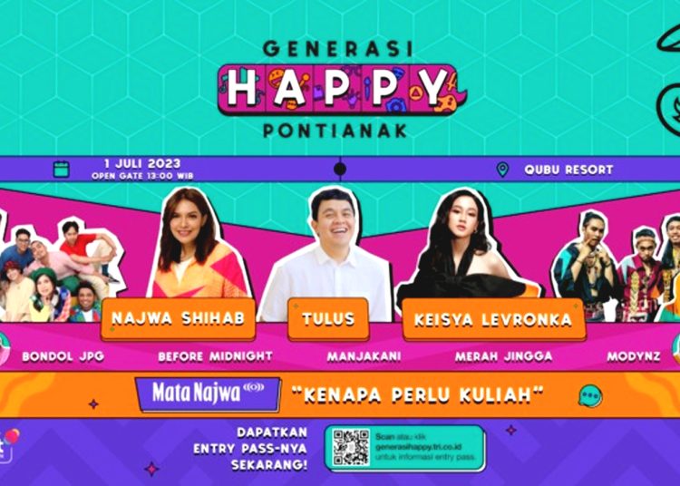Even Generasi Happy Tri dari Indosat digelar di Kalbar Sabtu 1 Juli 2023.(is)