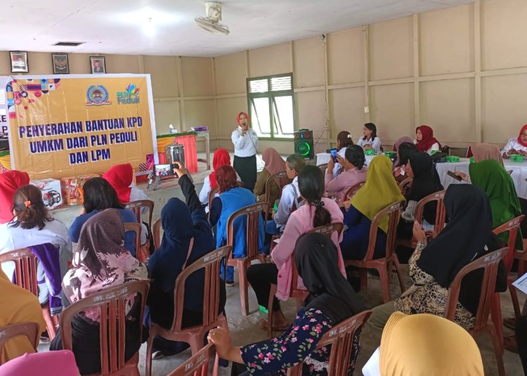 Kegiatan pelatihan keterampilan usaha melalui program TJSPL PLN Peduli.(ist)