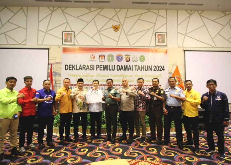 Deklarasi Pemilu Damai yang digelar di Pontianak, Kalimantan Barat, Rabu.(ist)