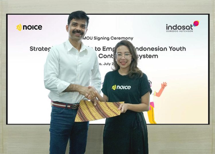 Indosat Ooredoo Hutchison (Indosat) berkolaborasi  dengan Noice, platform audio streaming lokal Indonesia, untuk mendorong pertumbuhan industri kreatif yang lebih luas di Tanah Air. (ist)