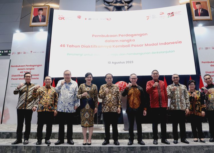 Peringatan 46 Tahun Diaktifkannya Kembali Pasar Modal Indonesia, Kamis.(ist)