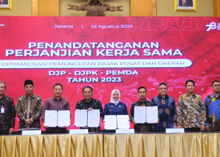 Kerjasama Pemda dan DJP serta DJPK tahun 2023, Selasa.(ist)