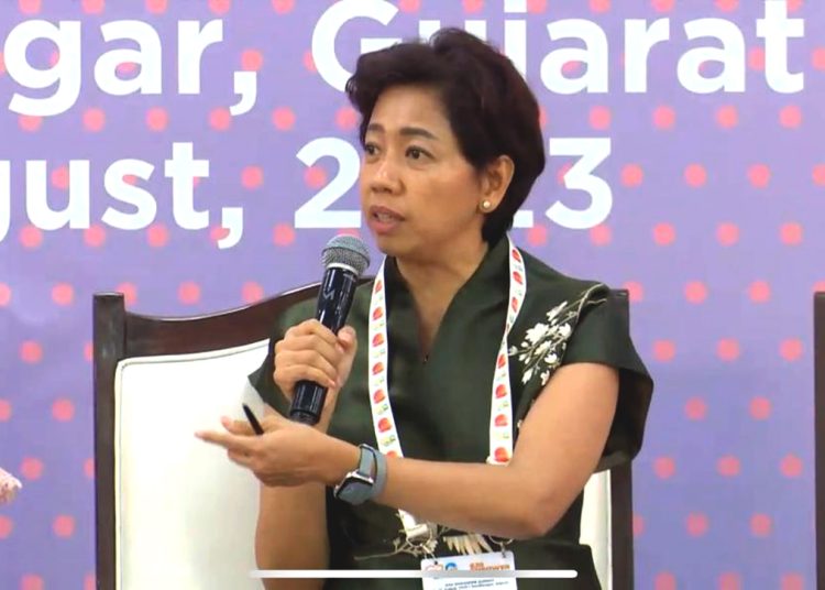 Chair G20 EMPOWER Indonesia, Yessie D Yosetya, pada KTT G20 EMPOWER yang digelar di Gandhinagar, India, pekan lalu.(ist)