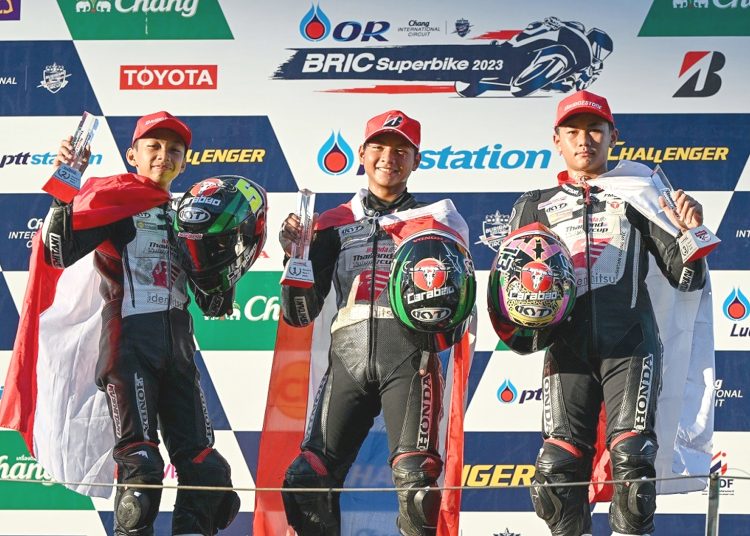 Pebalap binaan Astra Honda Motor (AHM) berhasil menjuarai Thailand Talent Cup 2023.(ist)