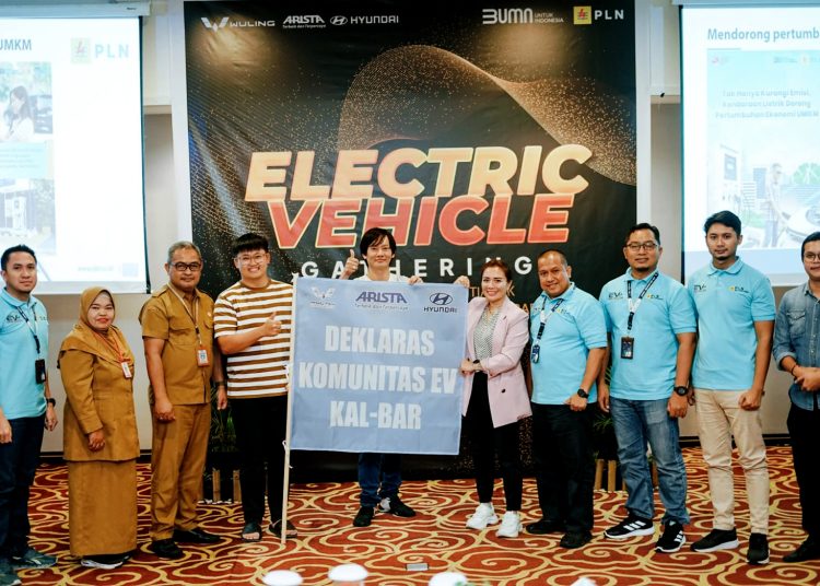 Deklarasi Komunitas Electric Vehicle (EV) di Pontianak, Kalbar, Selasa.(ist)