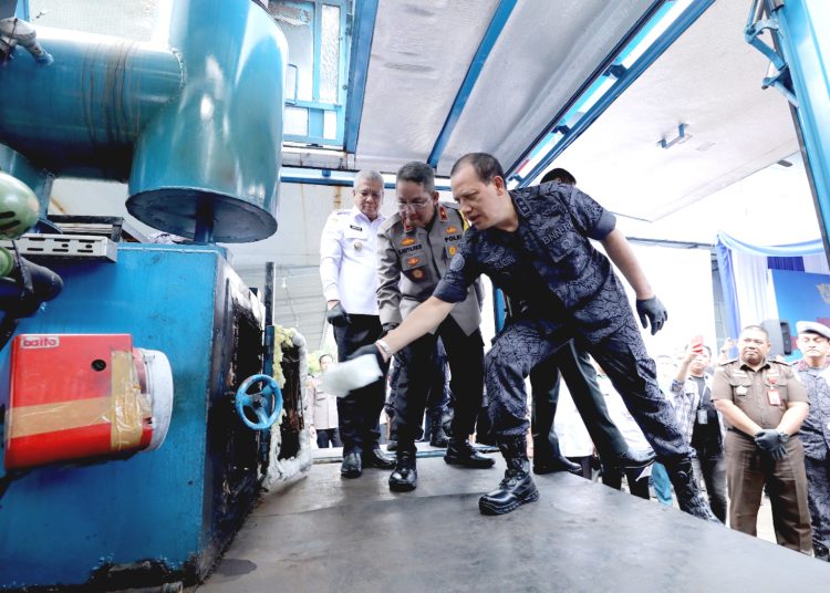 BNN RI memusnahkan barang bukti (BB) narkotika di Pontianak, Kalimantan Barat, Rabu.(ist)
