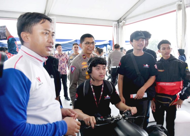 Astra Honda Motor bersinergi dengan Korlantas Polri meningkatkan kepedulian dan komitmen terhadap keselamatan berkendara, dalam Gebyar Keselamatan 2023 di Indonesia Safety Driving Center Pusdiklantas Lemdiklat Polri, Serpong, Tangerang Selatan, Sabtu.(ist)