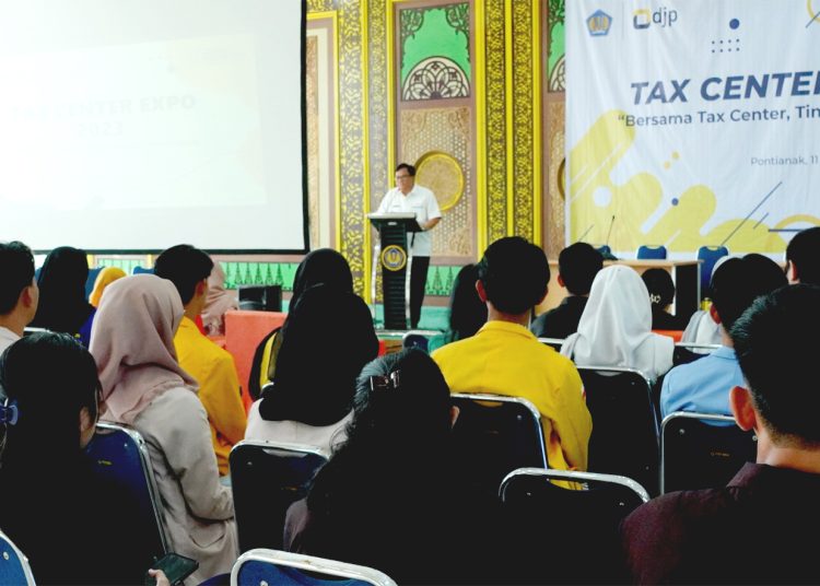 Kegiatan Tax Center Expo 2023 yang digelar Kantor Wilayah DJP Kalbar di Universitas Tanjungpura, Kota Pontianak, Senin.(ist)