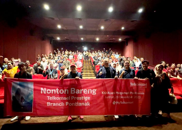 Telkomsel gelar acara nonton bareng Aquaman and the Lost Kingdom melalui program loyalitas Telkomsel Prestige, lengkapi momen kemeriahan perayaan Natal 2023 dan Tahun Baru 2024 bagi pelanggan.(ist)