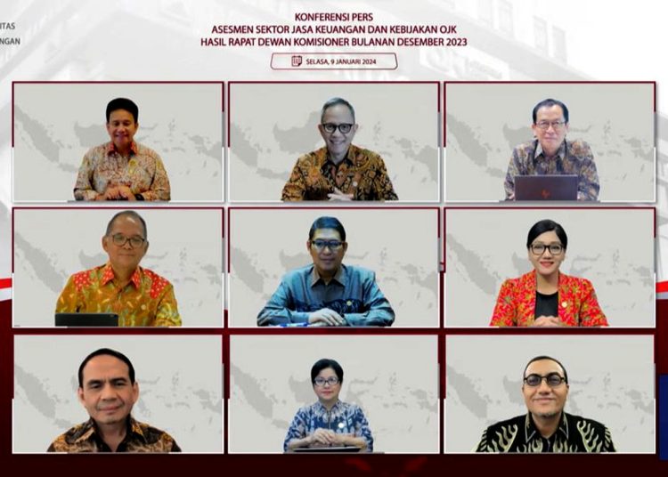 Konferensi pers OJK yang digelar secara virtual, Selasa.(youtube)