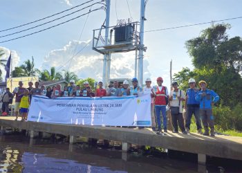 Ratusan Warga Desa Pulau Limbung Nikmati Listrik PLN