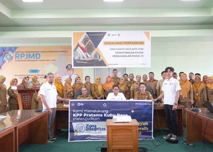 Sosialisasi terkait TER PPh (Tarif Efektif Rata-Rata Pajak Penghasilan) Pasal 21 di Mempawah, Kalbar.(ist)