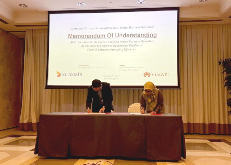 Kerjasama XL Axiata – Huawei fokus dalam pemanfaatan teknologi AI untuk mempercepat operasional bisnis digital XL Axiata. (ist)