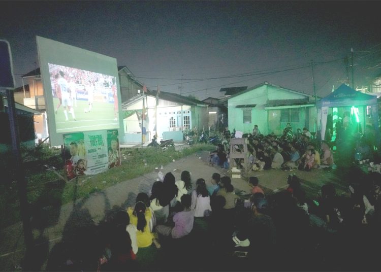 Nobar Semi Final Piala Asia U23 Bersama ICONNET.(ist)