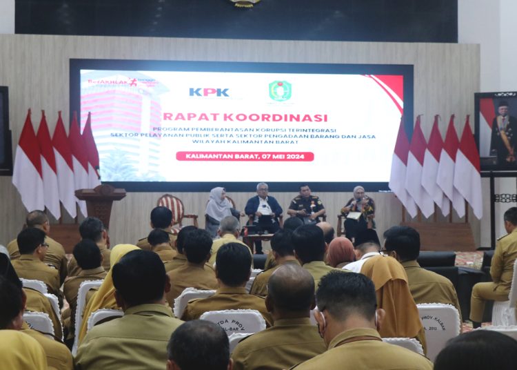 Rapat Koordinasi Program Pemberantasan Korupsi Terintegrasi Wilayah Kalimantan Barat, Selasa. (ist)