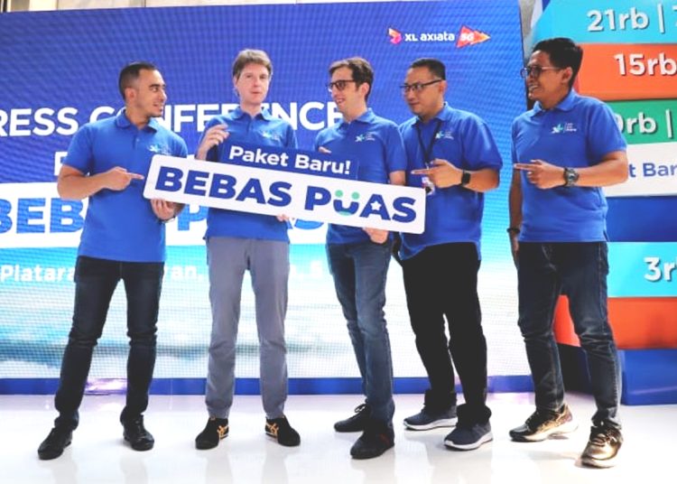 Peluncuran paket baru “Bebas Puas” XL Axiata  di Jakarta, Rabu.(ist)