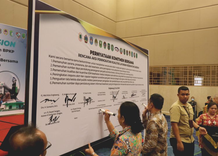 Penandatanganan Komitmen Bersama Rencana Aksi Transformasi Kesehatan. (ist)
