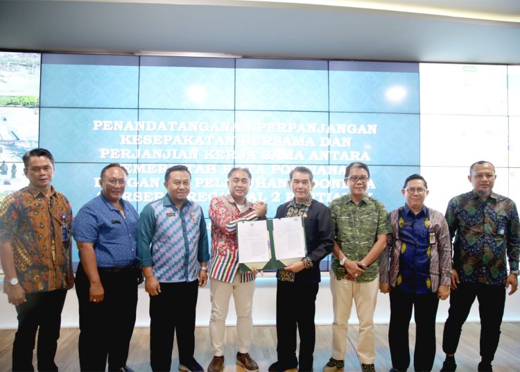 Pelindo Regional 2 Pontianak sepakat mendukung pembangunan kota, bersama Walikota Pontianak, Kalimantan Barat.(ist)
