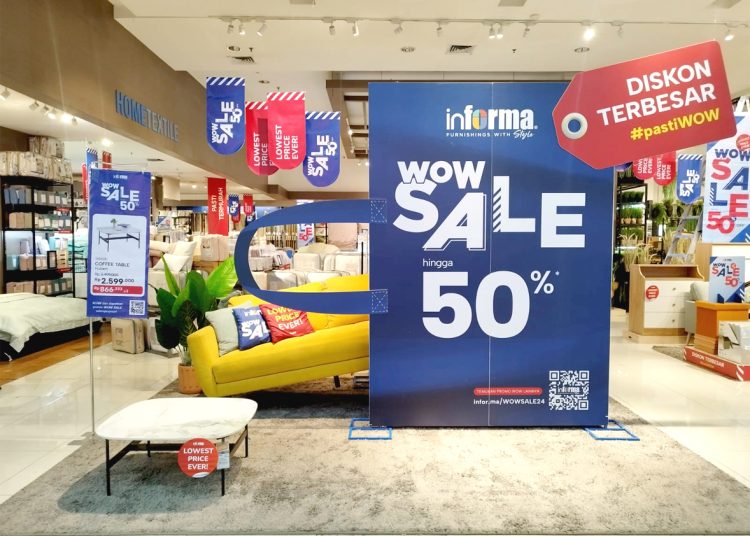 Program tahunan Informa yang paling ditunggu WOW SALE#pasti WOW telah hadir hingga 6 Oktober 2024 dengan penawaran istimewa diskon terbesarnya.(ist)