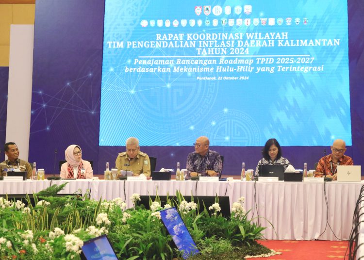 Rakor pengendalian inflasi Bank Indonesia Wilayah Kalimantan bersama Tim Pengendalian Inflasi Daerah (TPID) di Pontianak, Selasa.(ist)