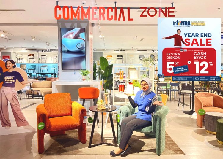 Informa Aneka Pavilliun menebar promo terbesar di akhir tahun dengan banyak diskon dan hemat hingga 60 persen. (ist)