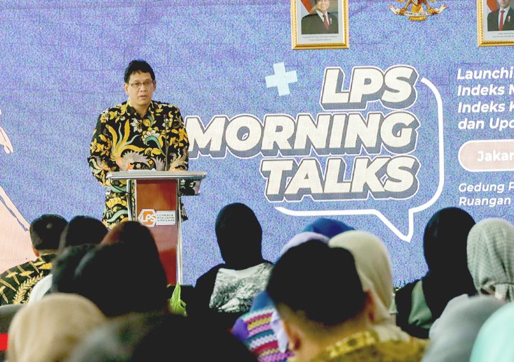 Ketua Dewan Komisioner LPS, Purbaya Yudhi Sadewa meluncurkan hasil riset terbaru IMK dan IKK dalam acara LPS Morning Talks di Jakarta, Selasa. (ist)