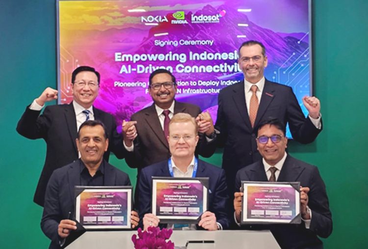 Indosat secara resmi mengumumkan kemitraan strategisnya dengan Nokia dan NVIDIA dalam menghadirkan Artificial Intelligence Radio Access Network (AI-RAN) di seluruh Indonesia.(ist)