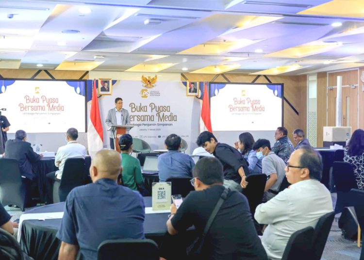 LPS melaporkan IMK menguat pada acara buka bersama media di kantor LPS, Senin. (humas lps)