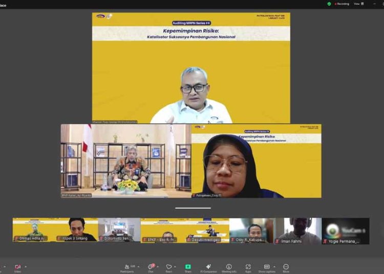 Kepala Perwakilan BPKP Provinsi Kalimantan Barat Rudy M. Harahap saat didapuk menjadi Influencer dalam Library Cafe Auditing MRPN Series #4 yang diselenggarakan Pusat Strategi Kebijakan Pengawasan (Putrajakwas) BPKP pada Selasa. (ist)