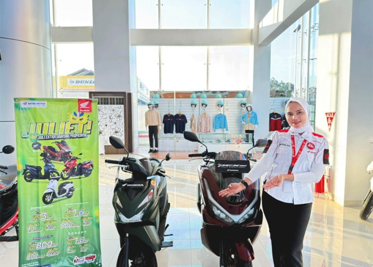 Promo JULIET dari Astra Motor Kalbar dengan banyak promonya berlaku untuk pembelian secara kredit di seluruh area Kota Pontianak hingga 30 Juli 2025.(ist)