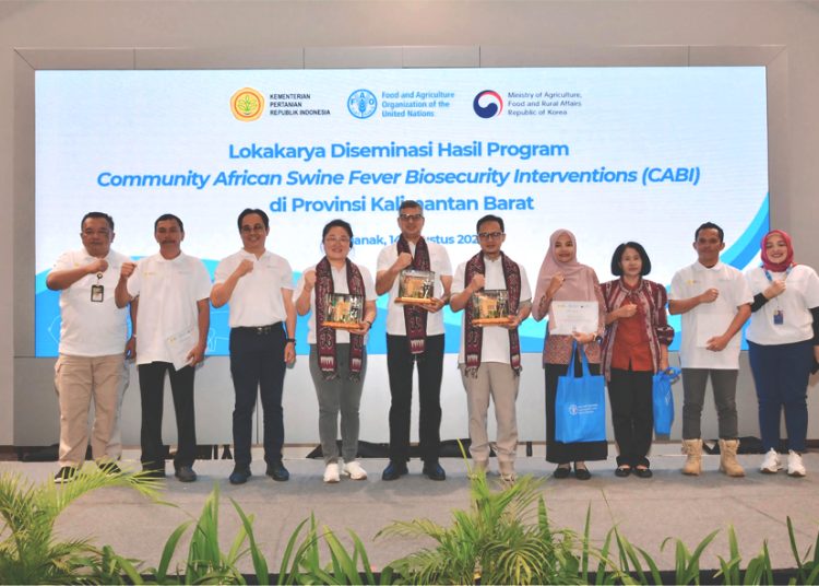 Kegiatan Lokakarya Diseminasi Hasil Program Community ASF Biosecurity Interventions (CABI) di Hotel Mercure Pontianak, Kamis. (ist)