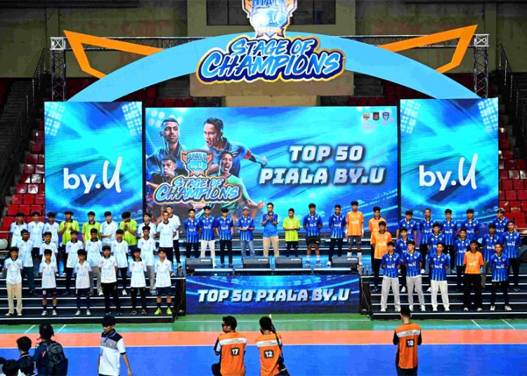 Turnamen futsal pelajar terbesar di Indonesia, Piala by.U 2025: Pialanya Anak Muda, resmi mencapai puncaknya melalui Grand Final Piala by.U 2025: Stage of Champions di GOR Jatidiri, Semarang.(ist)