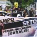 Ricuh, Aksi Solidaritas Bela TEMPO yang Digugat Rp 200 Miliar