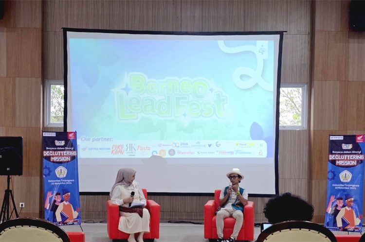 Narasumber Taufik Sirajuddin S. PWK Founder Pemuda Perencana Borneo (Pena Borneo) sharing terkait Sustainable Living.(ist)